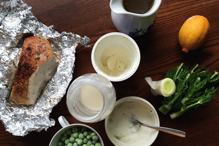 A Taste of Zero Waste: Bestover Turkey Fricassee with Peas & Leeks